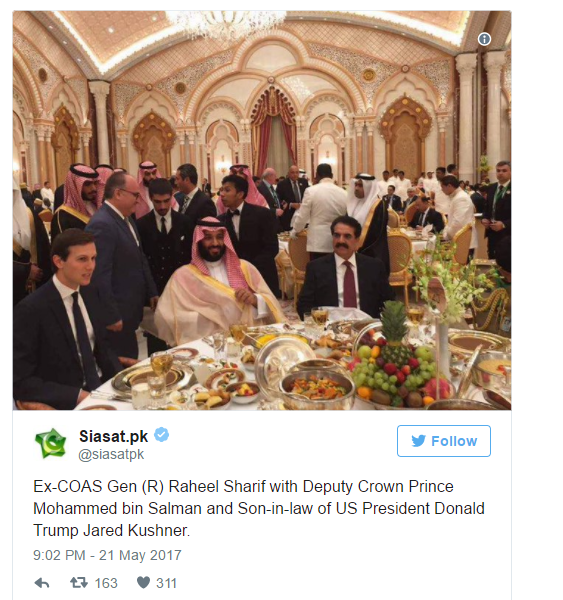 kushner raheel sharif